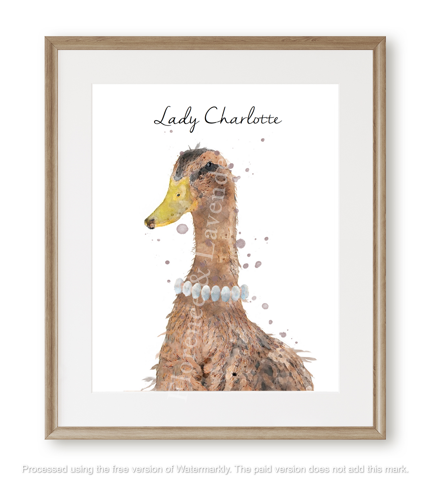 Personalised 'Lord & Lady' Duck Prints - Florence & Lavender