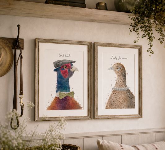 Personalised 'Lord & Lady' Pheasant Prints