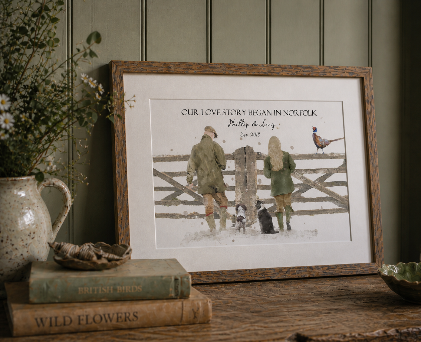 Personalised - 'Love In The Countryside' Print - Florence & Lavender