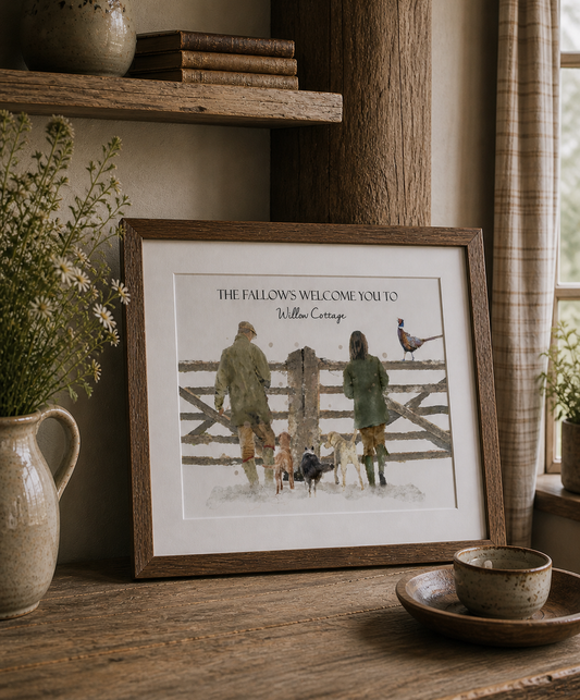 Personalised - 'Love In The Countryside' Print - Florence & Lavender