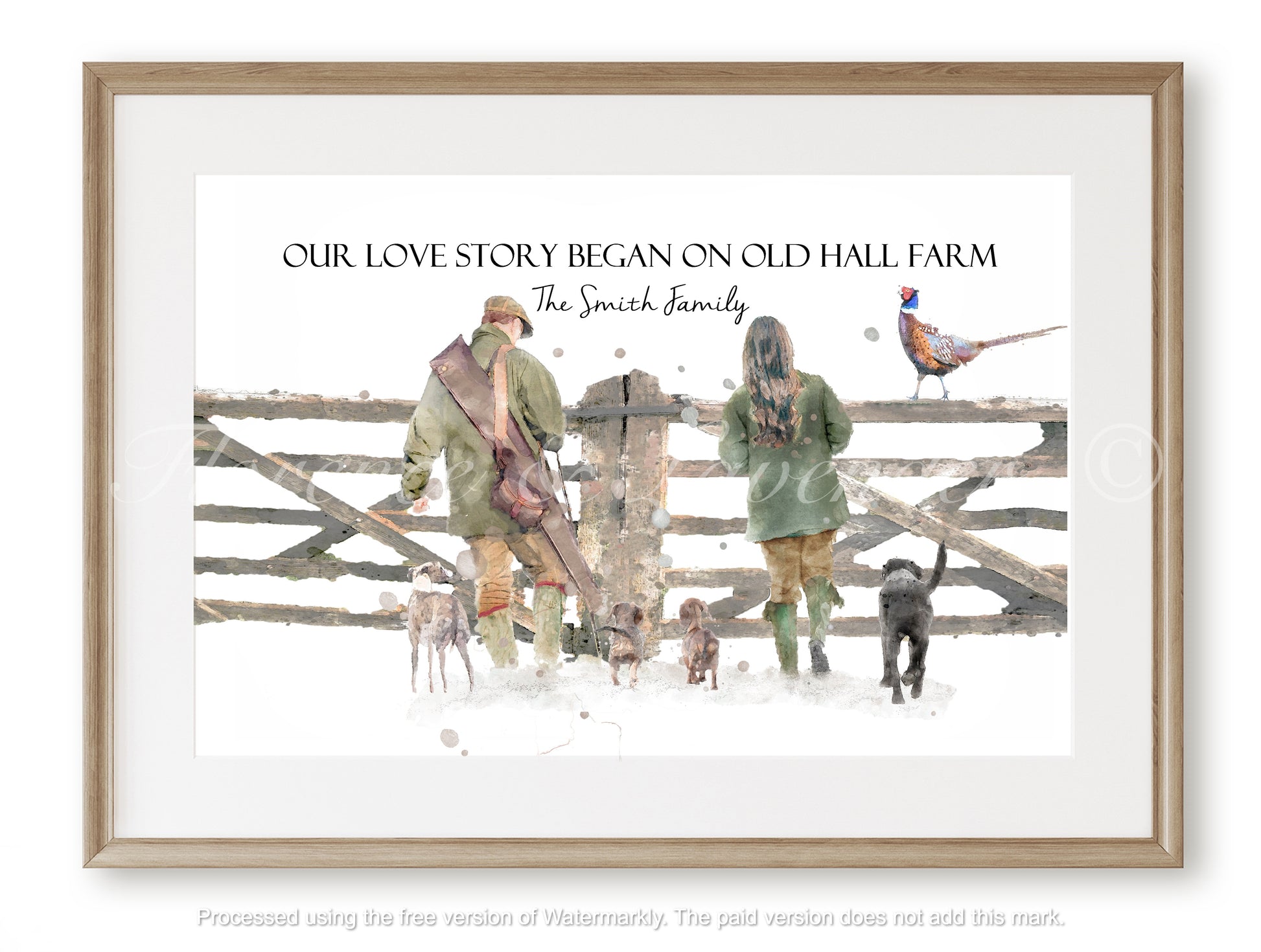 Personalised - 'Love In The Countryside' Print - Florence & Lavender