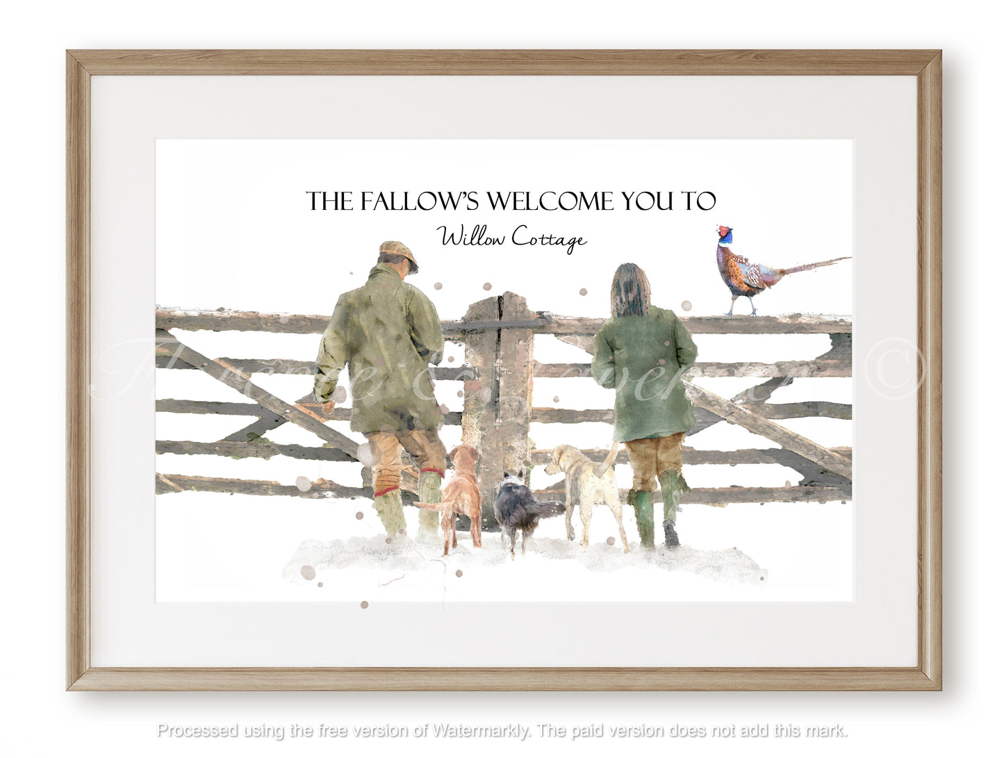 Personalised - 'Love In The Countryside' Print - Florence & Lavender