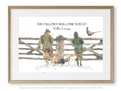 Personalised - 'Love In The Countryside' Print - Florence & Lavender