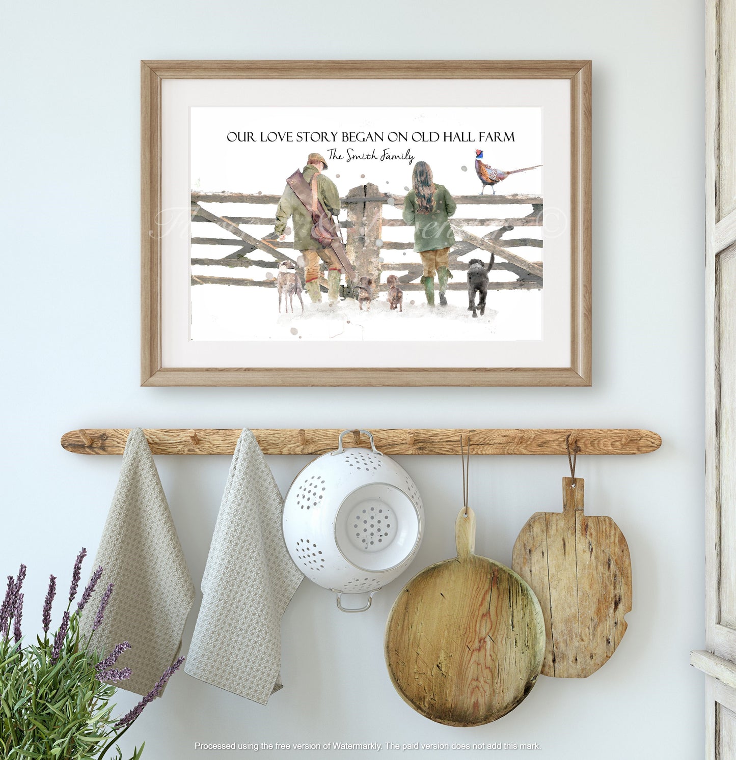 Personalised - 'Love In The Countryside' Print - Florence & Lavender