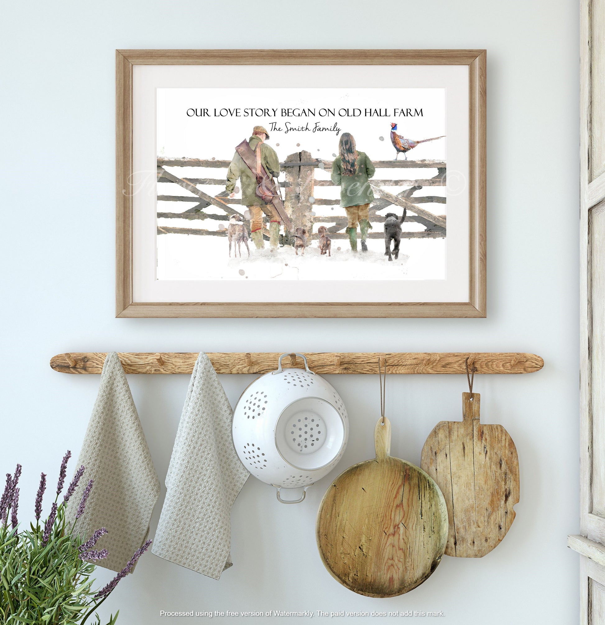 Personalised - 'Love In The Countryside' Print - Florence & Lavender