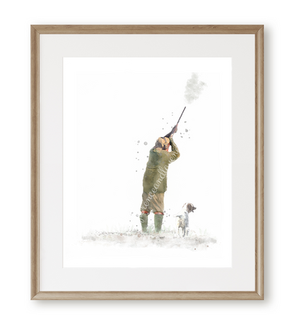 Personalised 'On The Peg'-Man & His Dog Print - Florence & Lavender