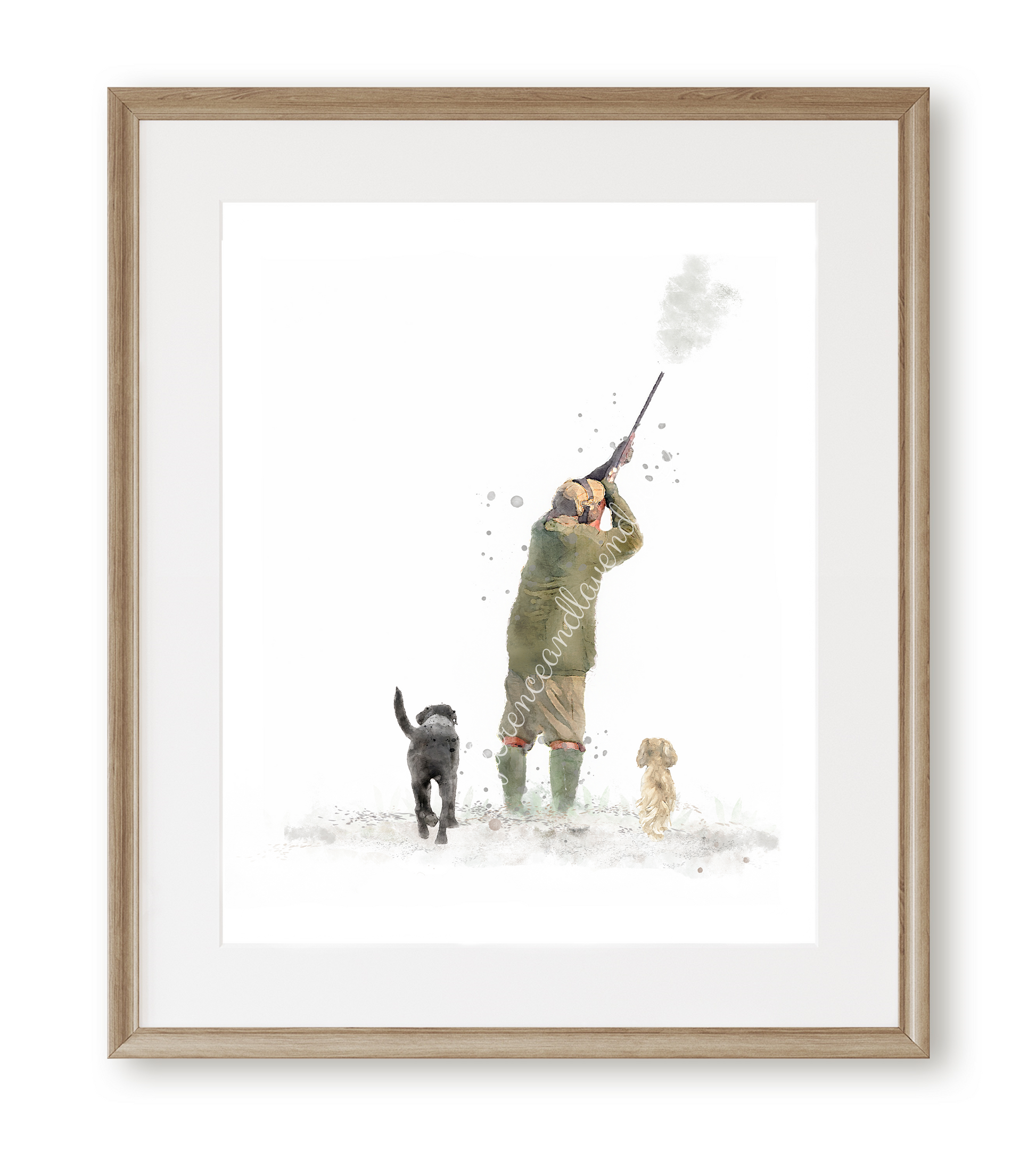 Personalised 'On The Peg'-Man & His Dog Print - Florence & Lavender