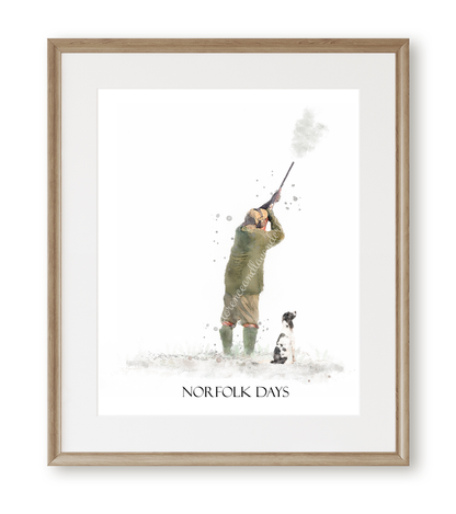 Personalised 'On The Peg'-Man & His Dog Print - Florence & Lavender