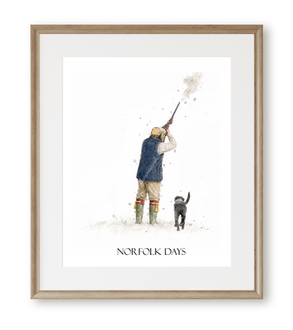 Personalised 'On The Peg'-Man & His Dog Print