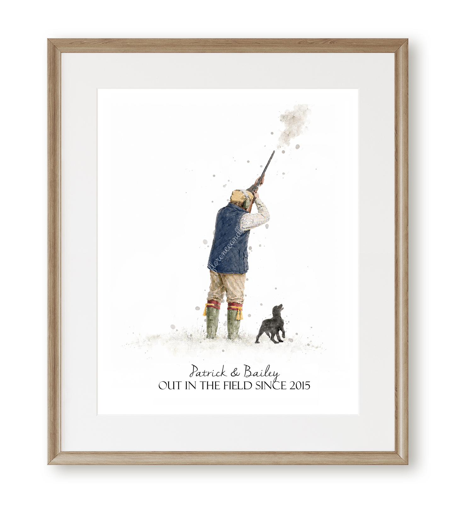 Personalised 'On The Peg'-Man & His Dog Print
