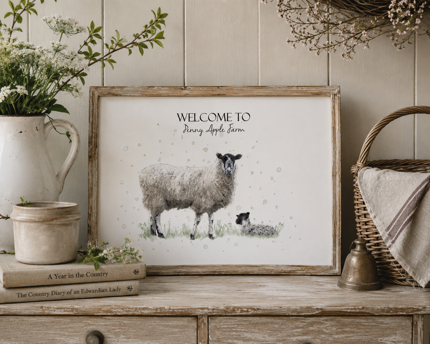 Personalised Sheep Print