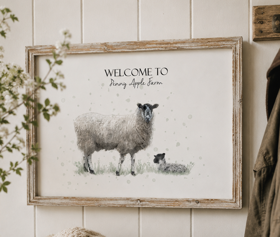 Personalised Sheep Print