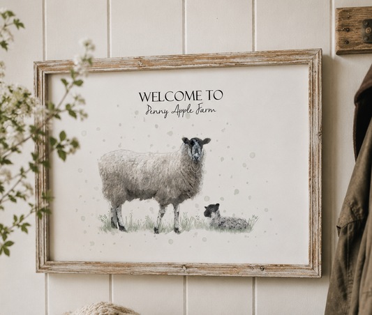 Personalised Sheep Print