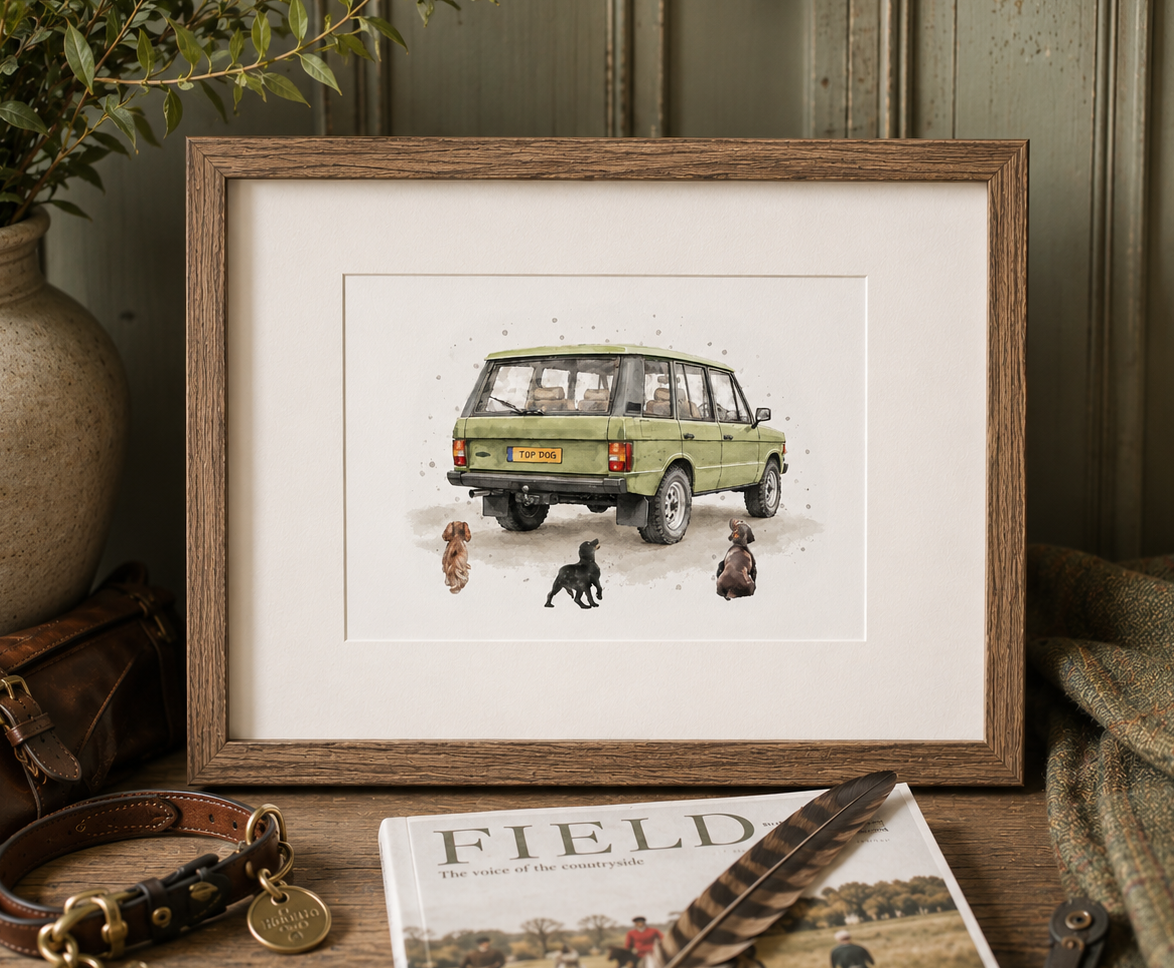 Personalised - Vintage Range & Dog print