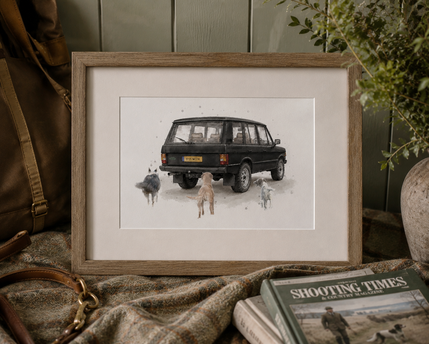 Personalised - Vintage Range & Dog print