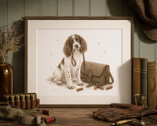 Shooting Companion - Springer Spaniel Fine Art Print