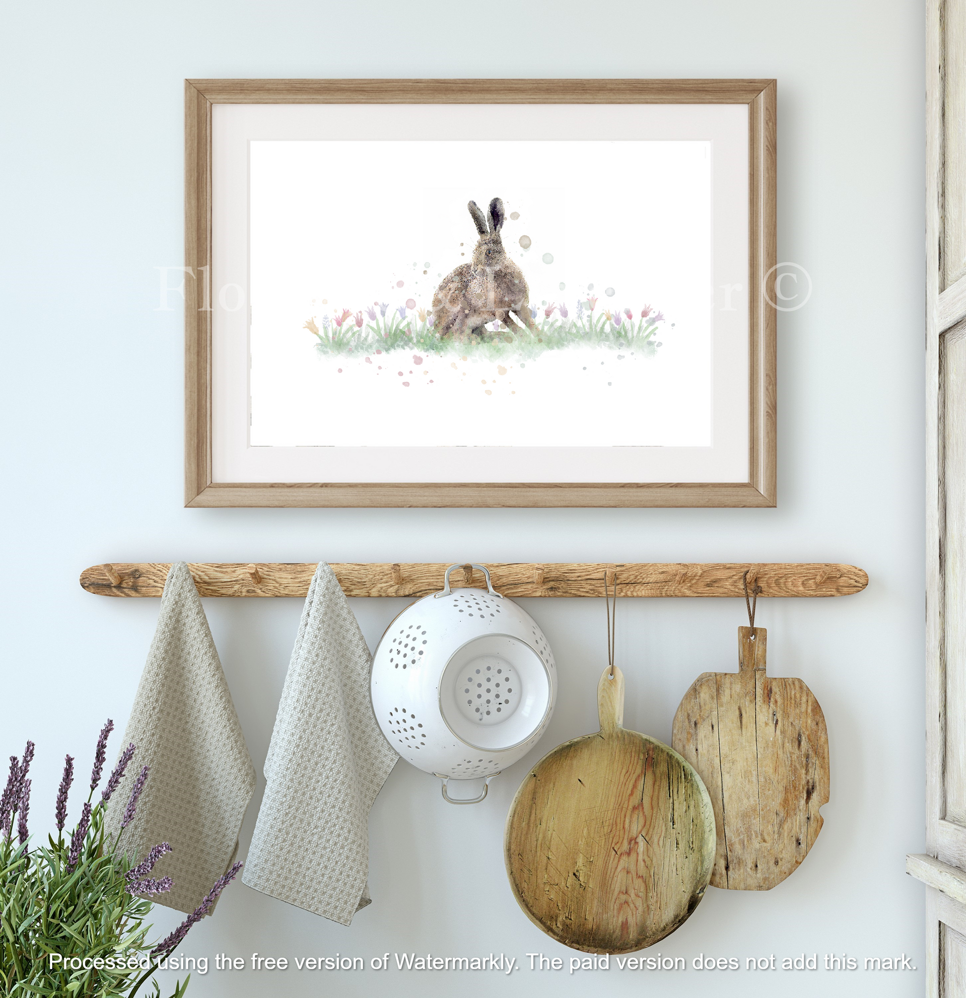 ''Amongst The Meadow'' - Hare Print - Florence & Lavender