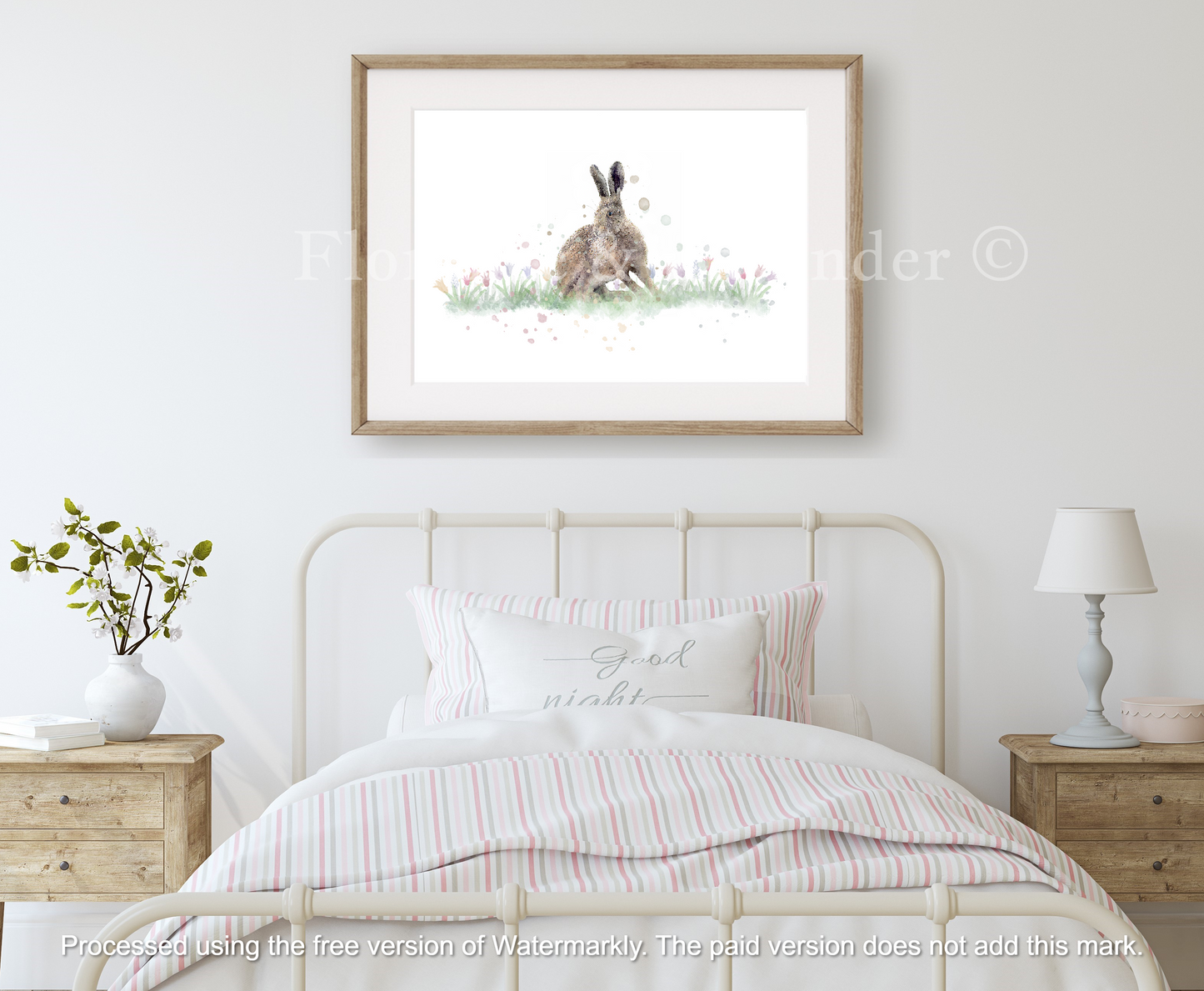 ''Amongst The Meadow'' - Hare Print - Florence & Lavender