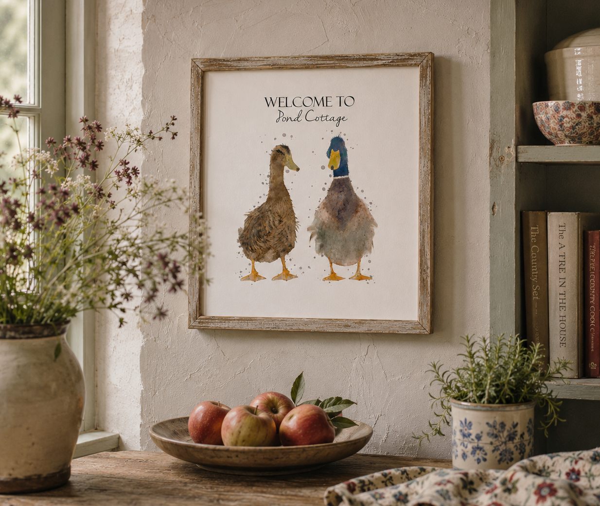 Personalised Duck Print - Florence & Lavender