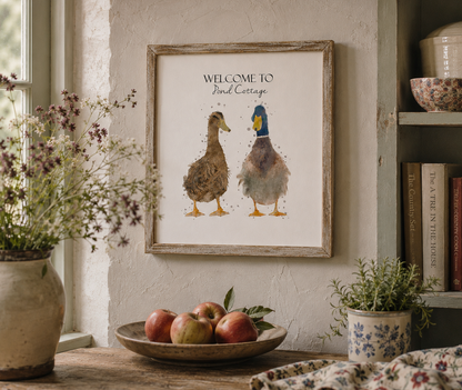 Personalised Duck Print - Florence & Lavender