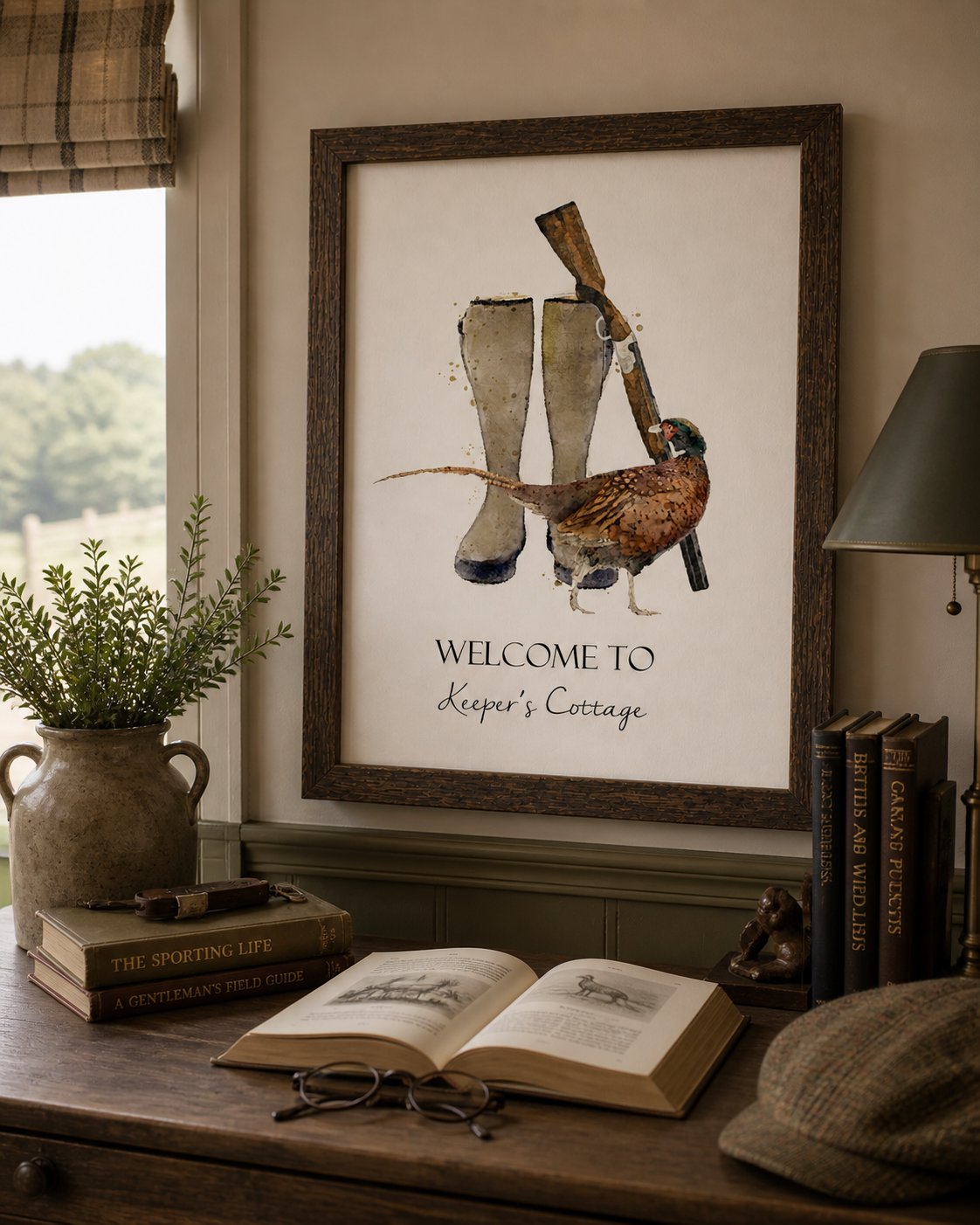 Personalised Welly Boot Home Print - Florence & Lavender