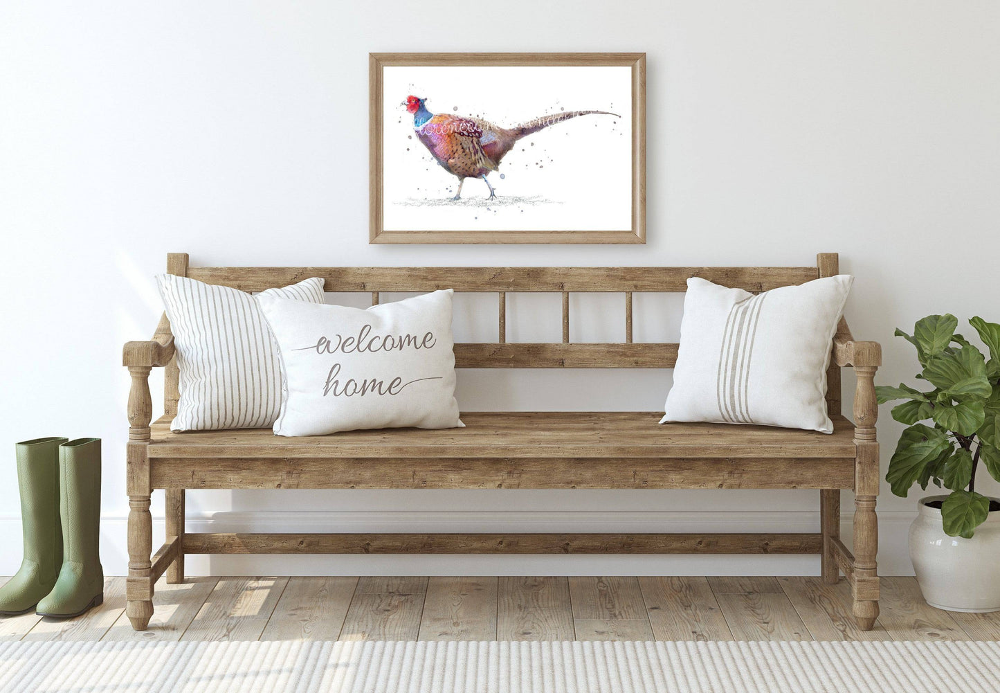 'A Walk In The Country' Watercolour Pheasant Print - Florence & Lavender