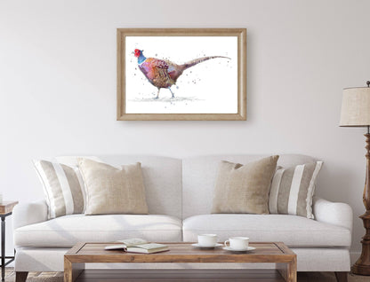 'A Walk In The Country' Watercolour Pheasant Print - Florence & Lavender