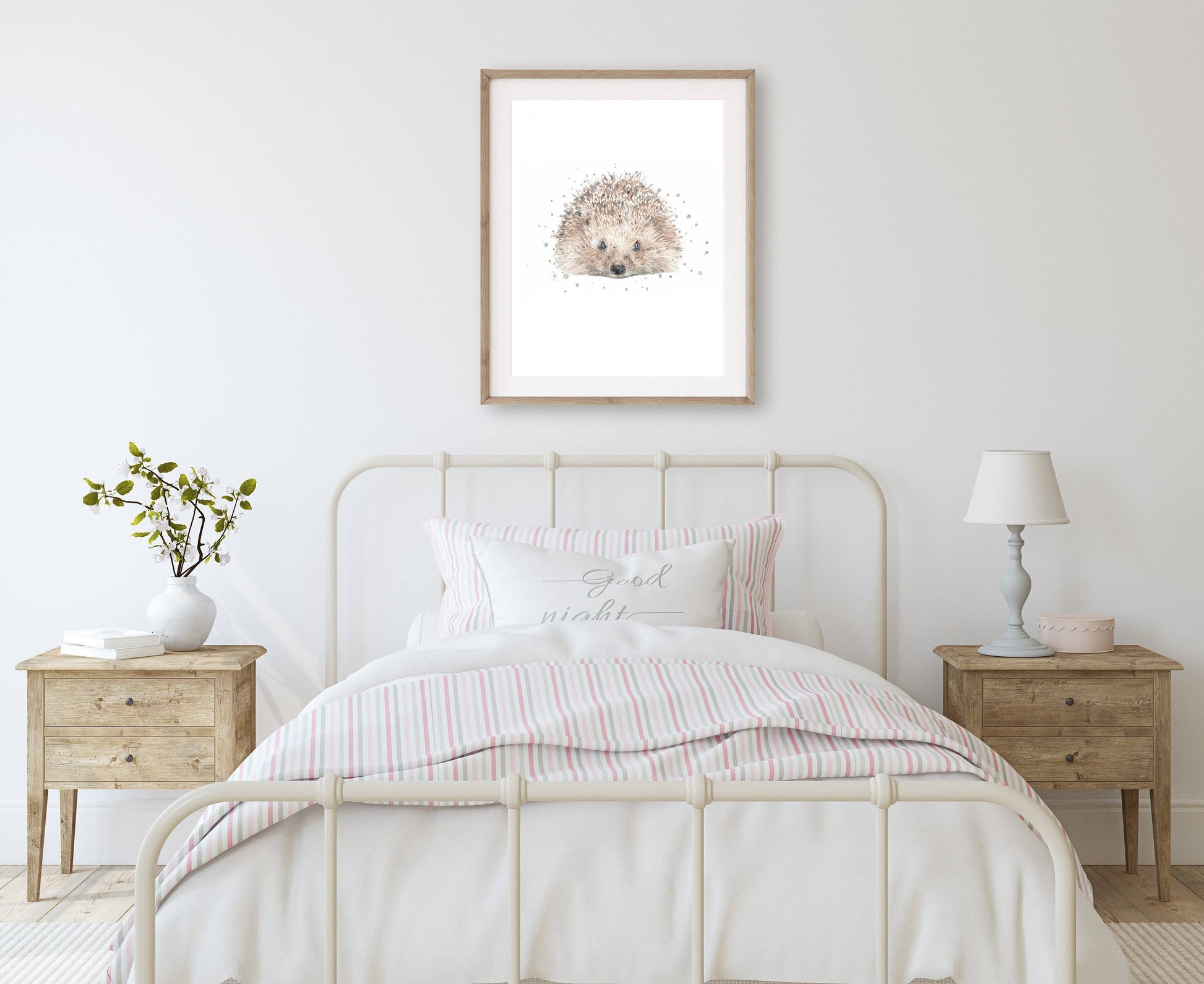 'Beatrice' Watercolour Hedgehog Print - Florence & Lavender