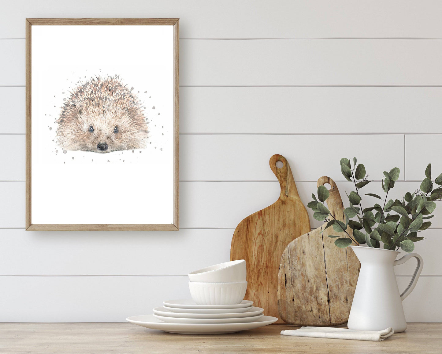 'Beatrice' Watercolour Hedgehog Print - Florence & Lavender