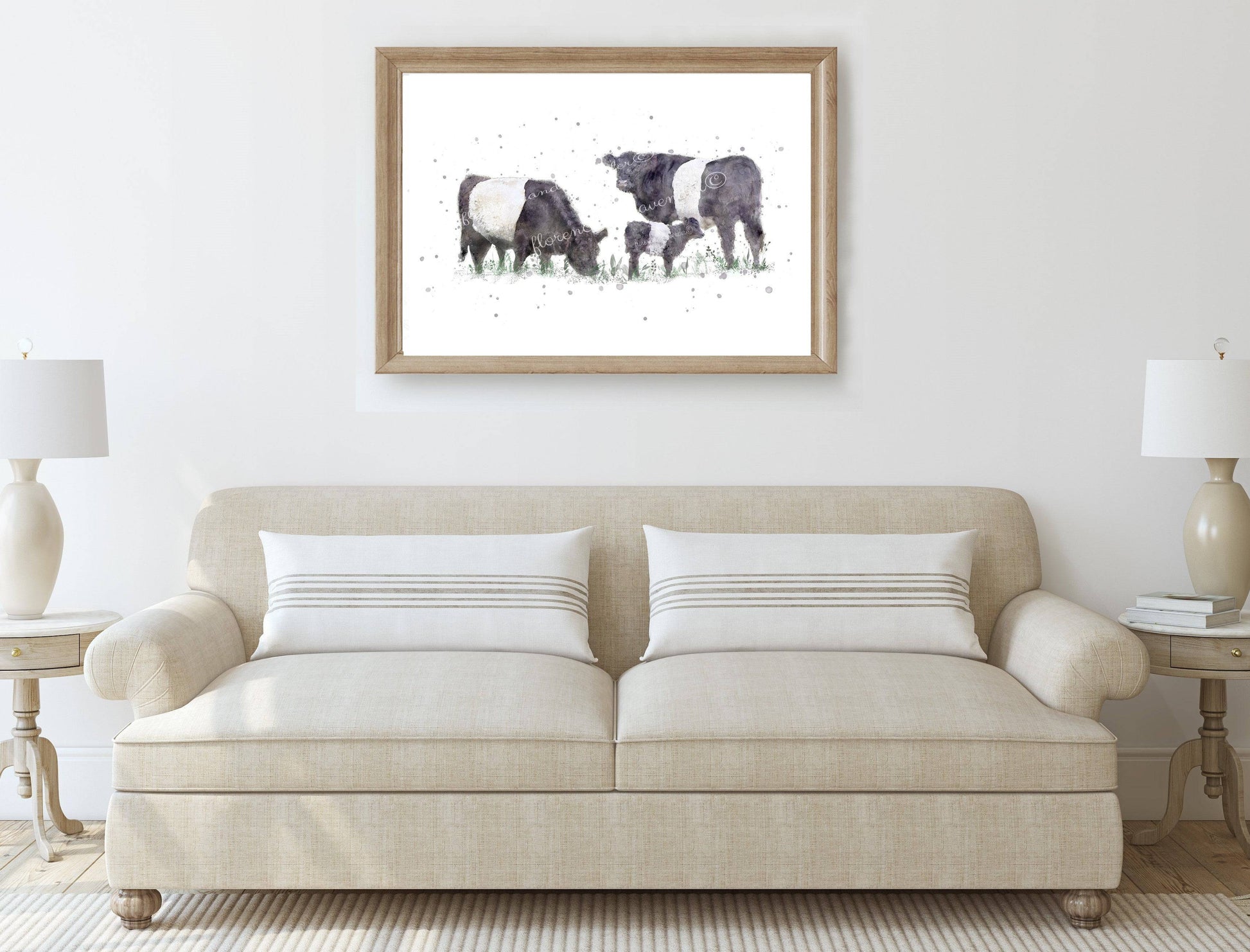 Belted Galloway Cow Print - Florence & Lavender