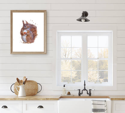 'Chestnut' Squirrel Print - Florence & Lavender