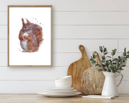 'Chestnut' Squirrel Print - Florence & Lavender