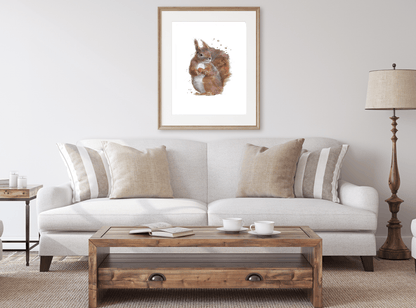 'Chestnut' Squirrel Print - Florence & Lavender