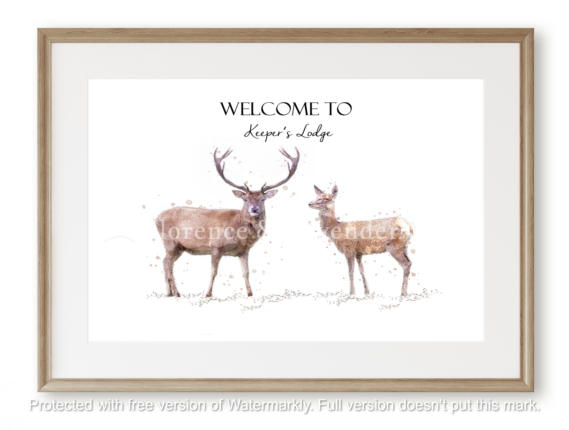 Personalised Deer Print