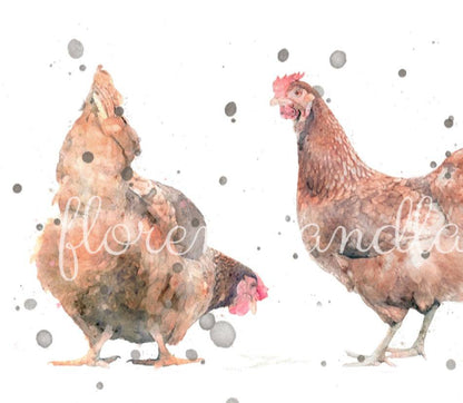'Fluffy Bottoms' Chicken Print - Florence & Lavender