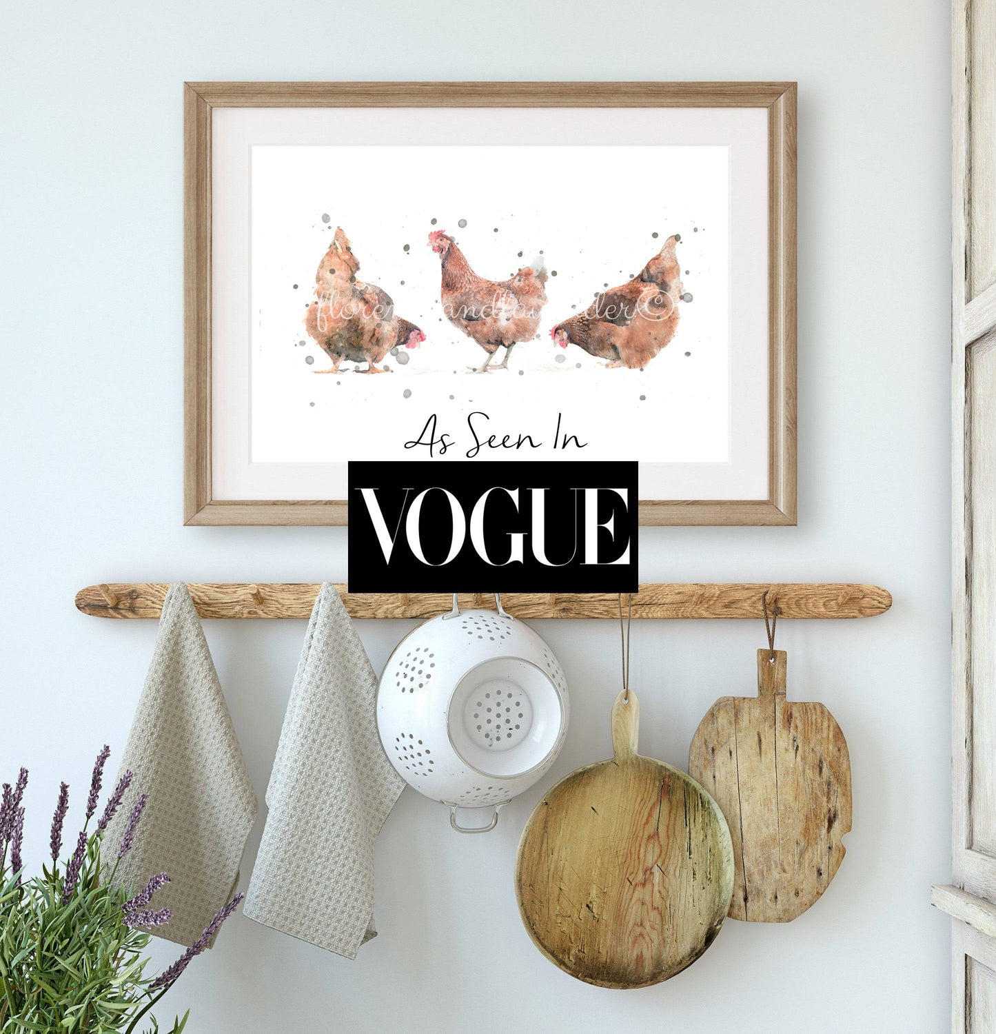 'Fluffy Bottoms' Chicken Print - Florence & Lavender