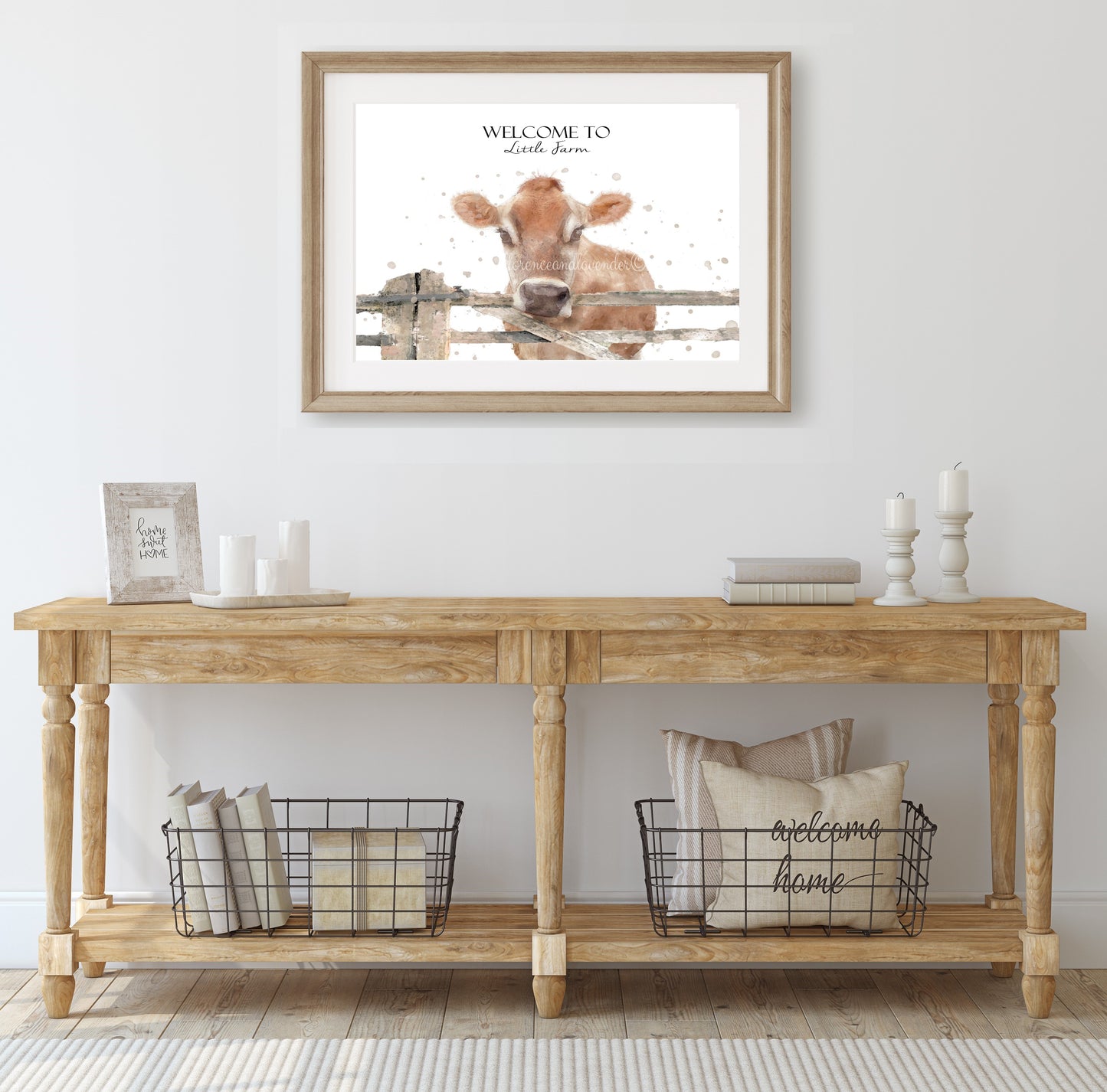 Personalised Jersey Cow Print - Florence & Lavender