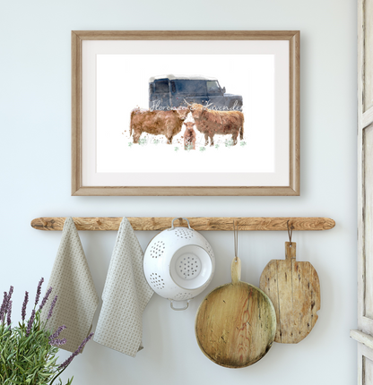 Landy & Highland Cow Print - Florence & Lavender