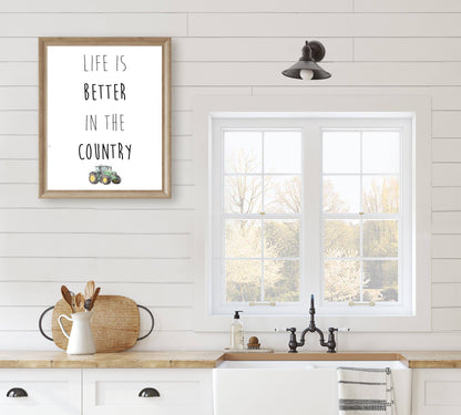 Life Is Better In The Country - Tractor - Florence & Lavender