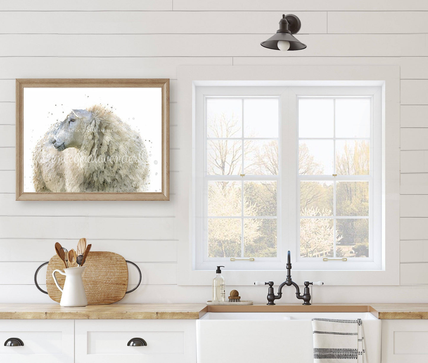 'Mavis' Sheep Print - Florence & Lavender