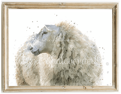 'Mavis' Sheep Print - Florence & Lavender