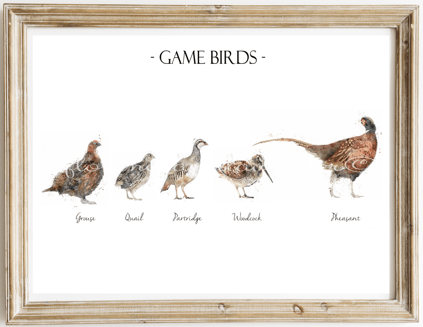 Multi game bird print - Florence & Lavender