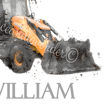 Personalised Digger Name Print - Florence & Lavender