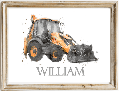 Personalised Digger Name Print - Florence & Lavender