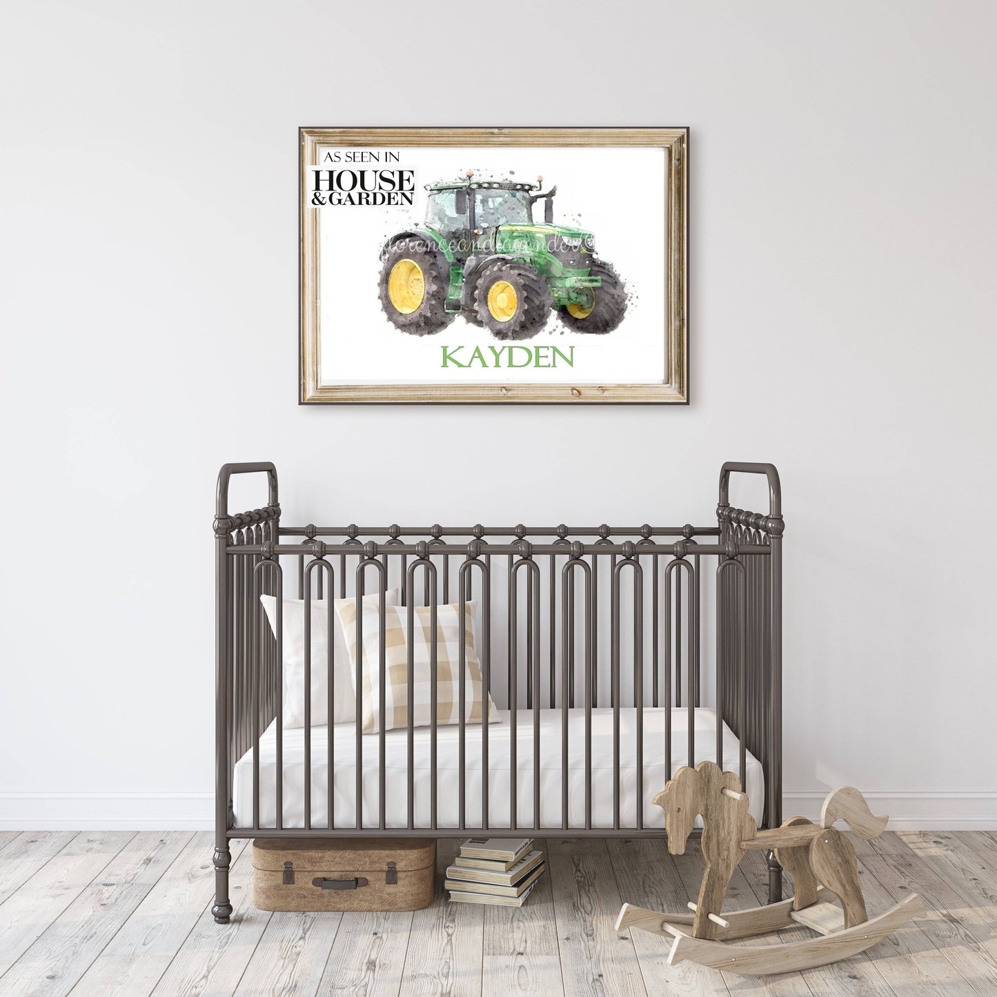 Personalised John Deere Print - Florence & Lavender