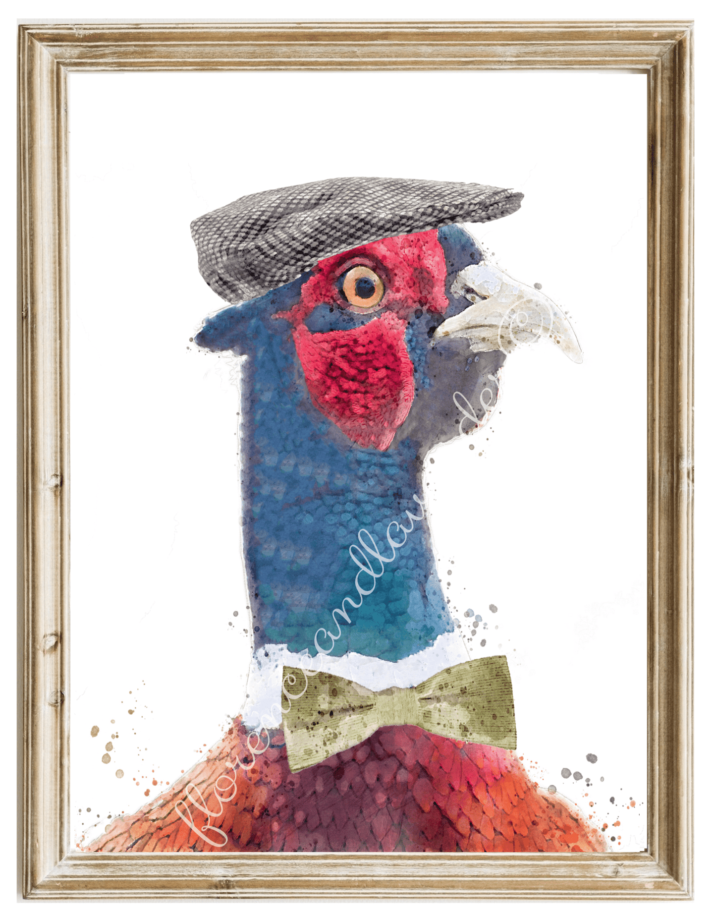 Personalised 'Lord & Lady' Pheasant Prints - Florence & Lavender