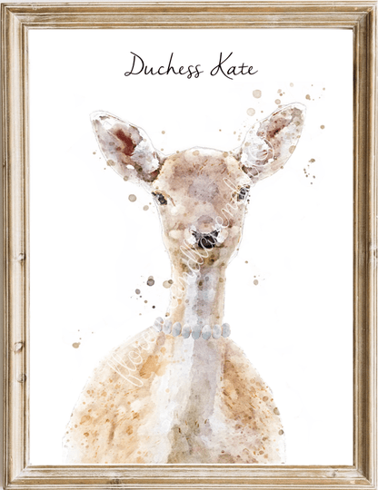 Personalised 'Lord & Lady' Stag & Doe Prints - Florence & Lavender