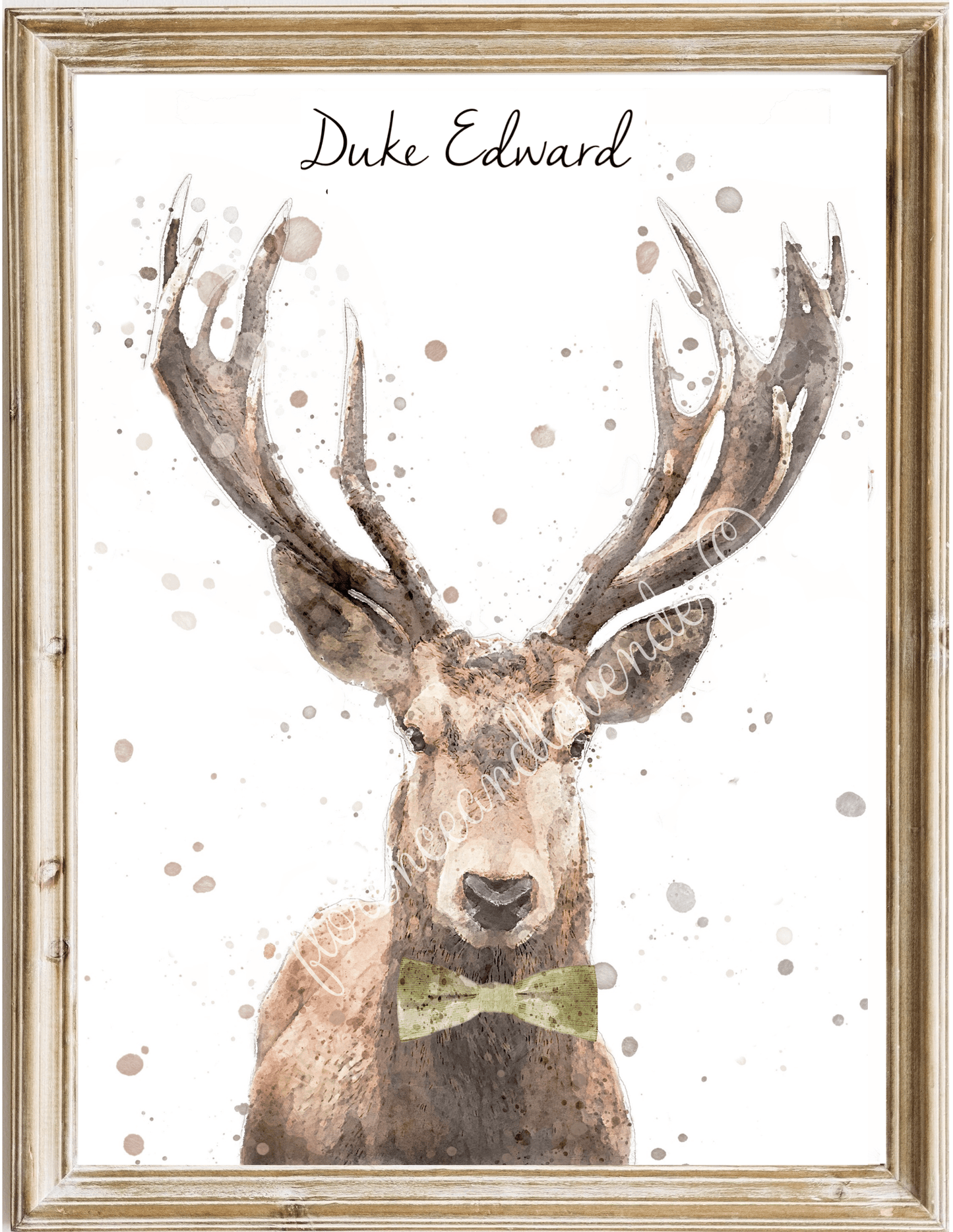 Personalised 'Lord & Lady' Stag & Doe Prints - Florence & Lavender