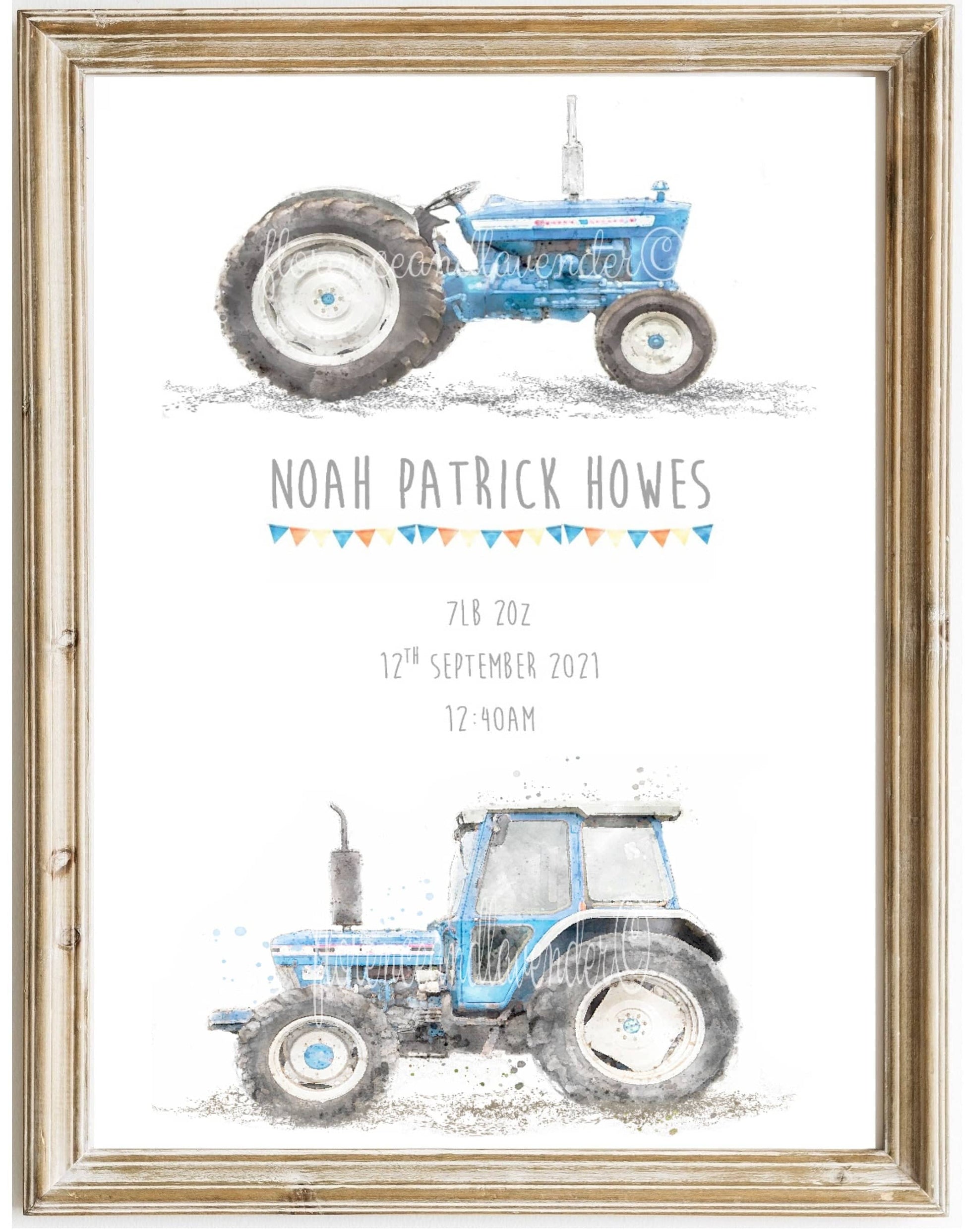 Personalised New Baby Announcement - Ford - Florence & Lavender