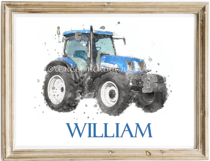 Personalised New Holland Tractor Print - Florence & Lavender